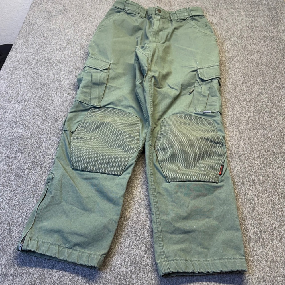 Tru-Spec Mens Ripstop Cargo Tactical Pants Olive Green SuperFabric Pads 31x30